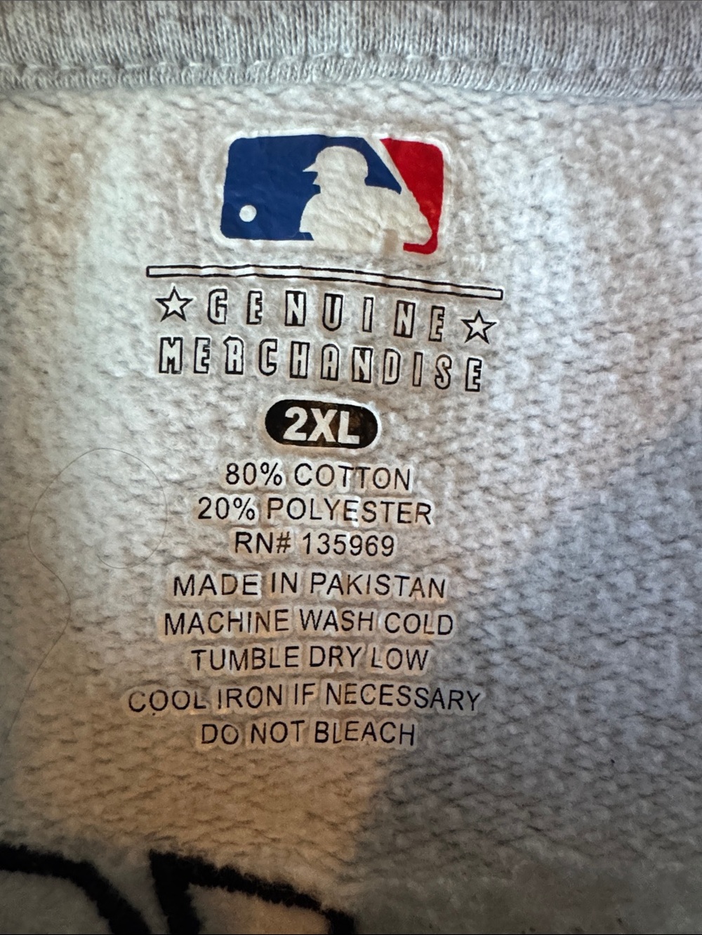 Genuine MLB Full Zip Hoodie Cleveland Indians DeadStock Logo XXL - Picture 3 of 6